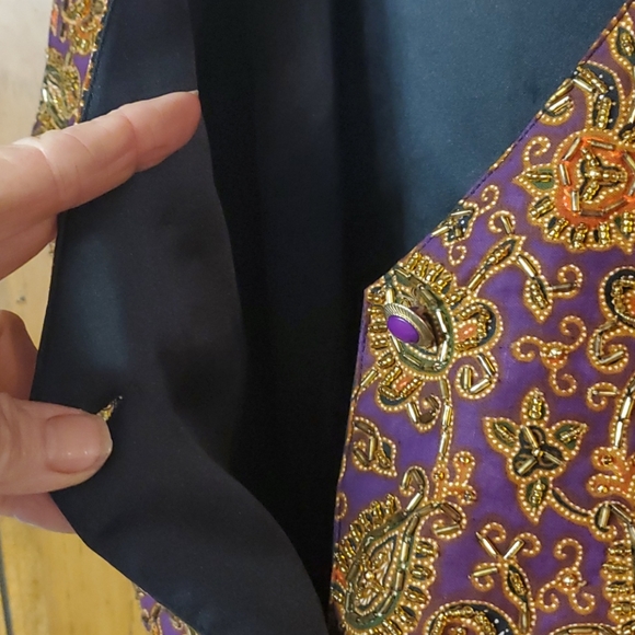 Vintage Beaded Pasley Western Vest - Picture 4 of 6